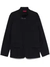 Fay Stretch Nylon Jacket With Metal Clasp Detail In Blue
