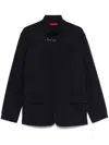 Fay Stretch Nylon Jacket With Metal Clasp Detail In Blue