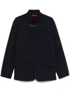 Fay Stretch Nylon Jacket With Metal Clasp Detail In Blue