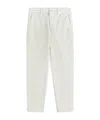Fay Corduroy Tapered Trousers In White