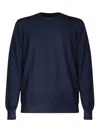 Fay Dyed Virgin Wool Sweater In Blue
