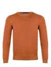 Fay Dyed Virgin Wool Sweater In Ruggine