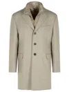 Fay 'easy' Beige Polyamide Coat In Gray
