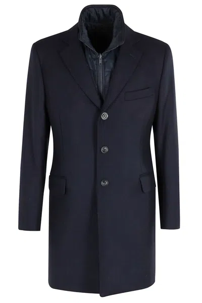 Fay Easy Db Coat In Blue