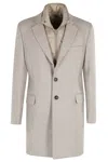 Fay Easy Db Coat In Neutral