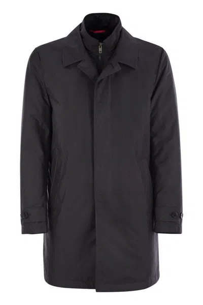Fay Easy Morning Coat In Black