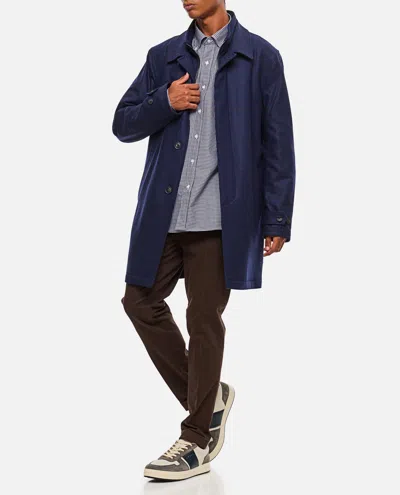 Fay Easy Morning Coat In Blue