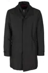 Fay Morning Waterproof Coat With High Collar In Black