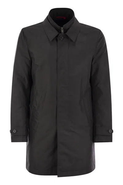 Fay Easy Morning Coat In Black