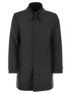 Fay Water-repellent Technical Poplin Jacket In Black
