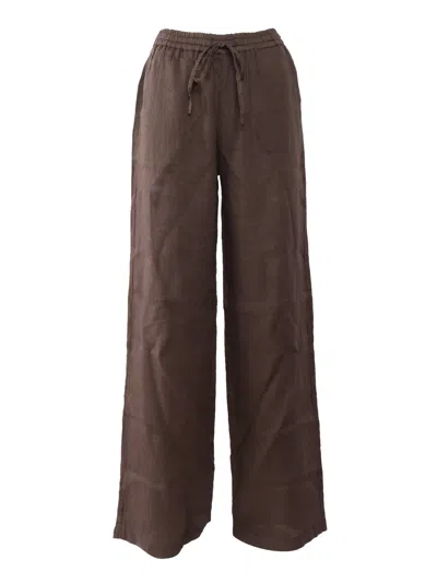 Fay Easy Pant Con Coulisse T.capo In Brown