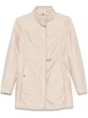 Fay Virginia Coat Stand-up Collar In Beige
