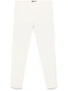 Fay Cropped Trousers With Belt Loops And Pockets In White