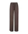 Fay Elastic Waist Casual Pants In Brown