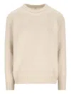 Fay Elbow-patch Jumper In Neutral