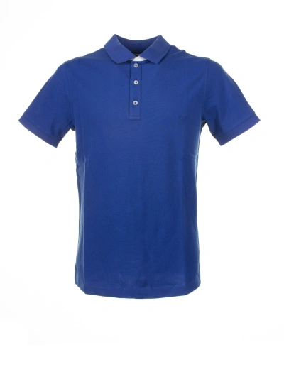 Fay Polo Shirt In Blu Elettrico