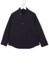 Fay Embroidered Logo Button-collar Shirt In Blau