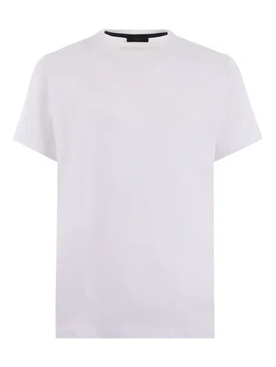 FAY EMBROIDERED-LOGO CREW-NECK T-SHIRT