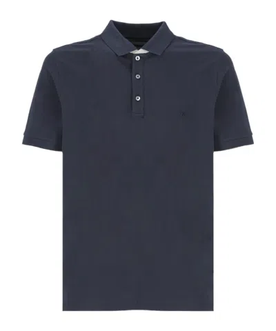 Fay Embroidered-logo Polo Shirt In Black