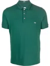 Fay Logo-embroidered Short-sleeved Polo Shirt In Grün
