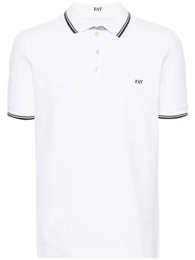 FAY EMBROIDERED-LOGO POLO SHIRT