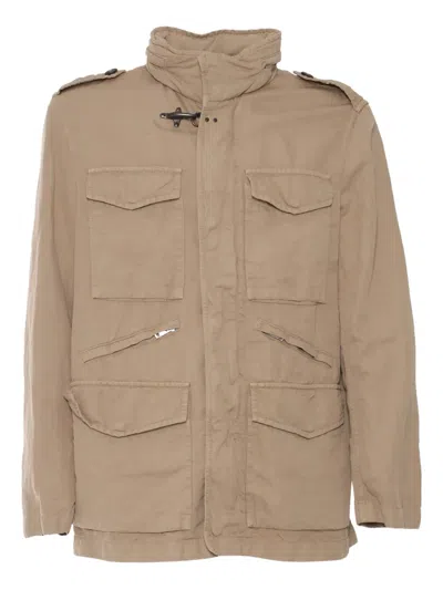 Fay Relaxed Fit Explorer Field Jacket In Neutral