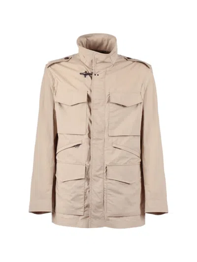 Fay Explorer Field Jacket In Neutral