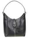 FAY EXPOSED STITCH LOGO DETAIL SHOULDER BAG