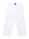 Fay Embroidered-logo Detail Trousers In White