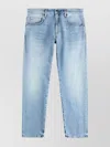 Fay Faded Effect Trousers Featuring Belt Loops In Blue