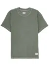 Fay Green Solid Crew Neck T-shirt In Green