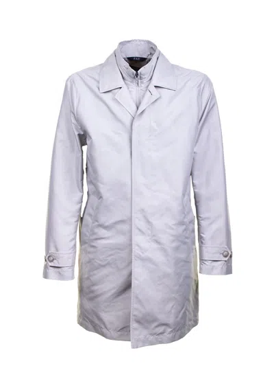 Fay Trench Morning Coat Impermeabile Double Front In White
