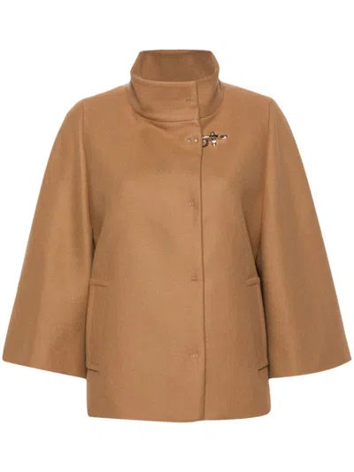 Fay Felted Coat In Neutrals