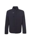Fay Blue Jacket In Wool With Hook And Pockets