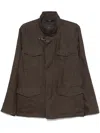 Fay Brown Jacket In Line With Four Pockets In Brown