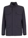 Fay Field Urban Jersey Coat In Blue
