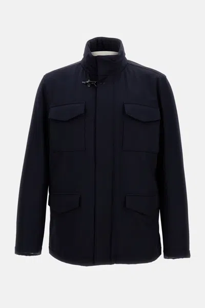 Fay Field Urban Jersey Jacket In Blue