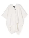 Fay Fine-knit Short-sleeve Poncho In White