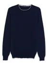 Fay Fine-knit Top In Blue