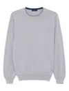 Fay Fine-knit Top In Grey
