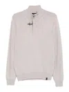 Fay Regular-fit. Fin. 5 Maglia In Lana Rasata Con Gancio. Sweater In Gray