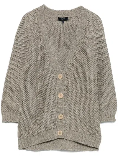 FAY FISH NET CARDIGAN