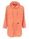 Fay Fisherman Cargo-pockets Hooded Jacket In Orange