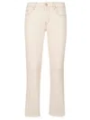 Fay Fitted Denim Jeans With Slight Flare Hem In Neutral