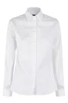 Fay Fitted Long-sleeve Shirt In White