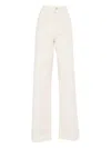 Fay Flare Pants With Five-pocket Design In White