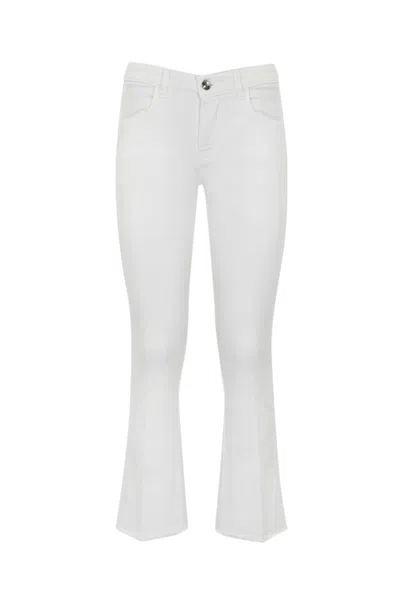 Fay Five Pocket Trousers In Bianco