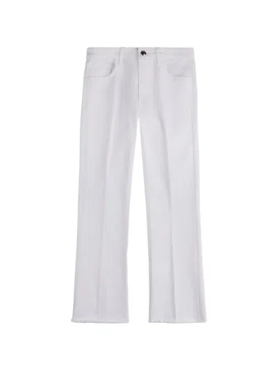Fay Flared Cotton Jeans In White
