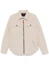 Fay Fleece-texture Jacket In Neutrals