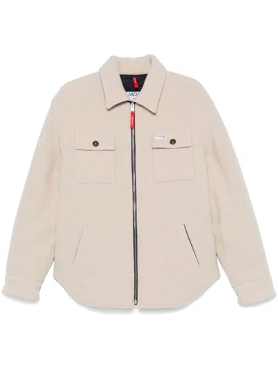 Fay Fleece-texture Jacket In Neutrals